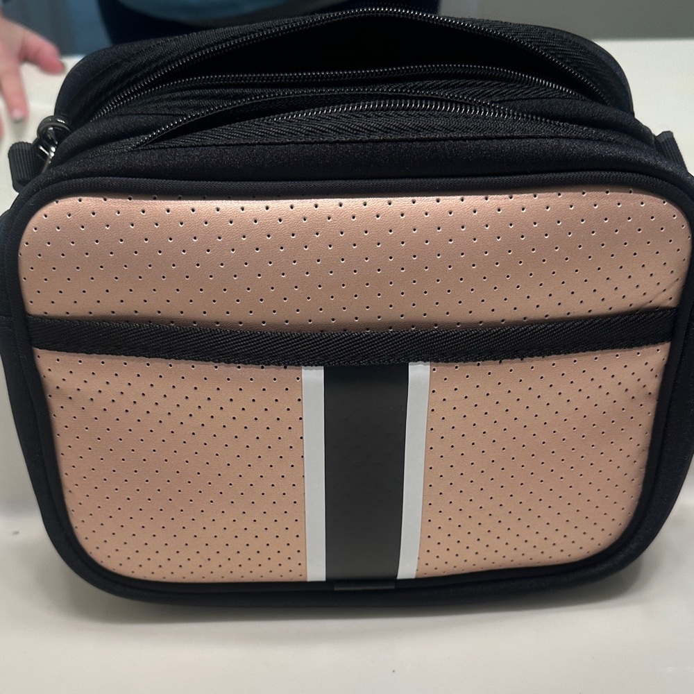 Haute Shore Black and rose gold Women's Shoulder Bag